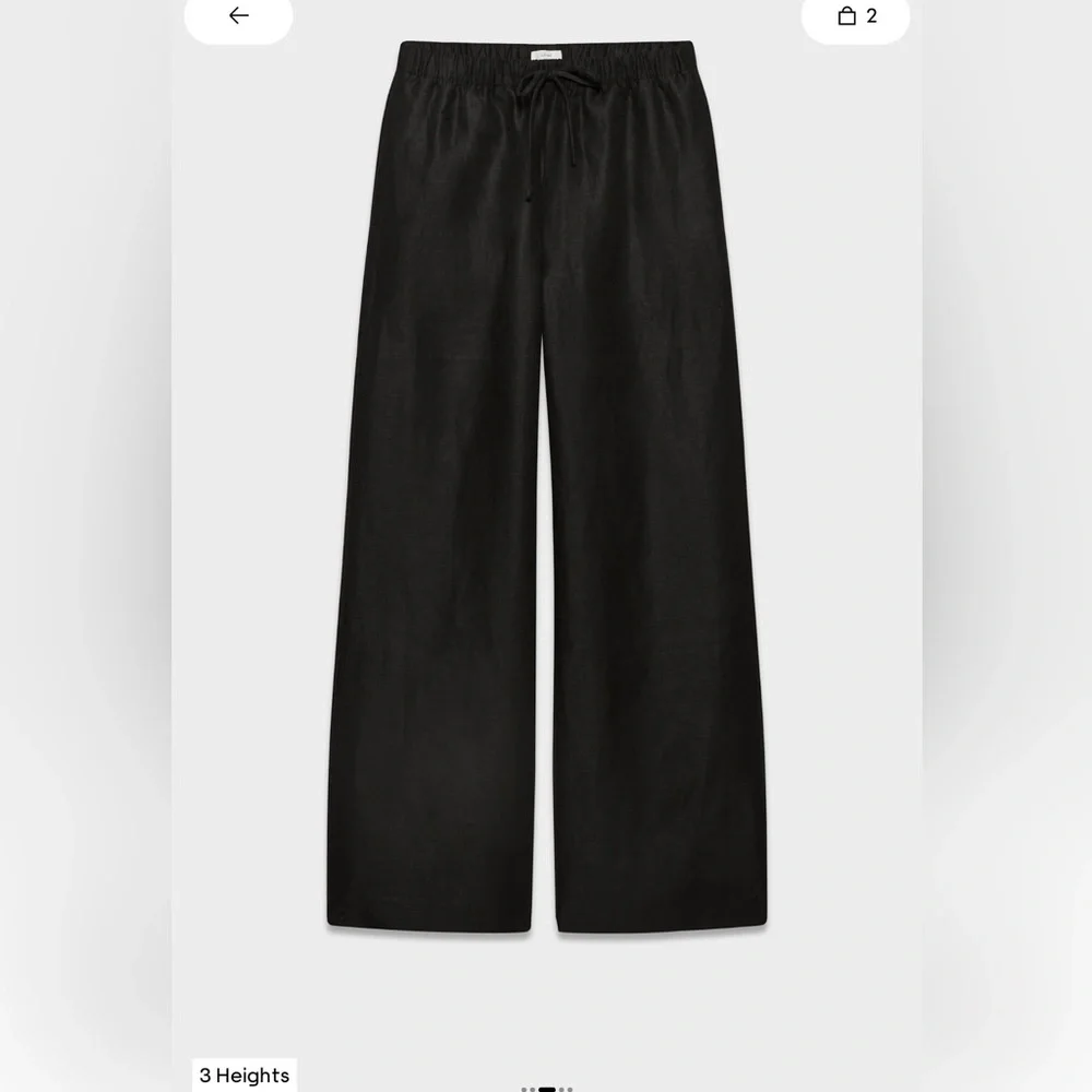 Aritzia Black The Lodge Pant Cruise Linen